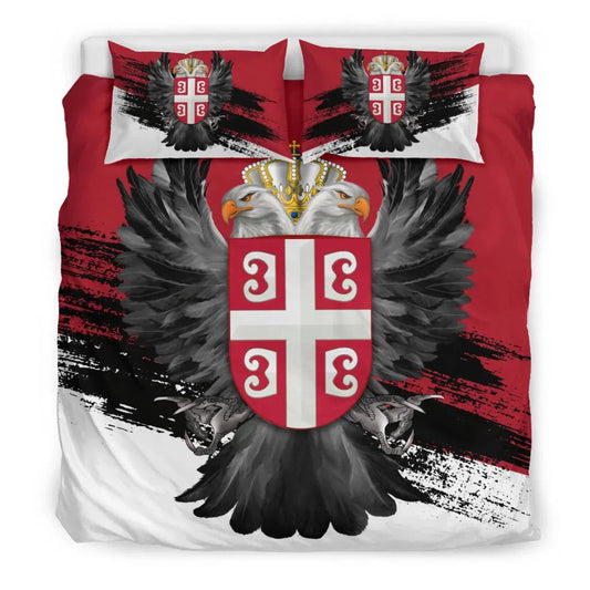 Serbia Bedding Set Serbian Eagle Tattoo RLT7