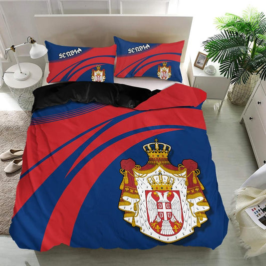 Serbia Coat Of Arms Bedding Set Cricket RLT7