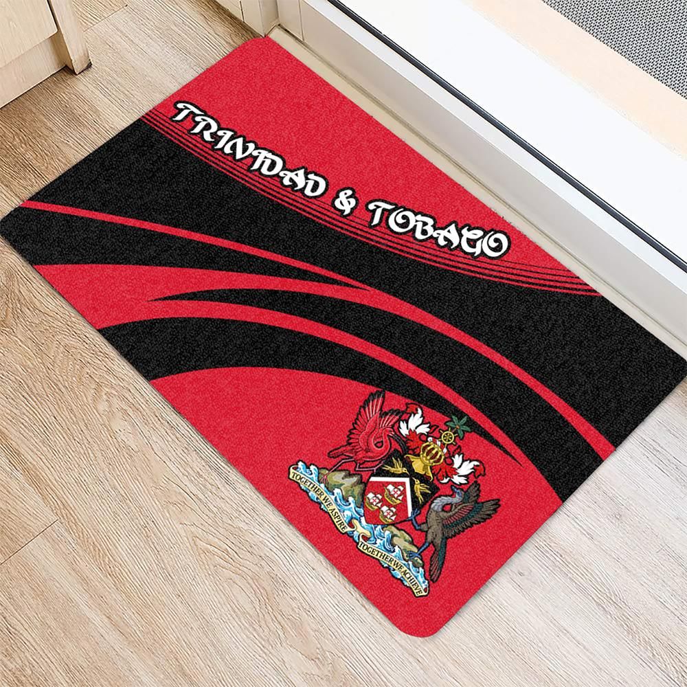 Trinidad and Tobago Coat Of Arms Door Mat Cricket RLT6