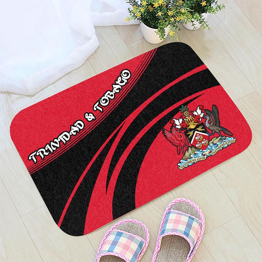 Trinidad and Tobago Coat Of Arms Door Mat Cricket RLT6