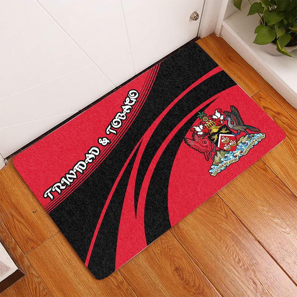 Trinidad and Tobago Coat Of Arms Door Mat Cricket RLT6