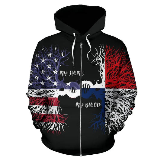 American Grown Panama Root DNA Zip Hoodie RLT13