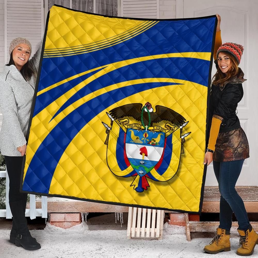 Colombia Coat Of Arms Premium Quilt Cricket RLT7
