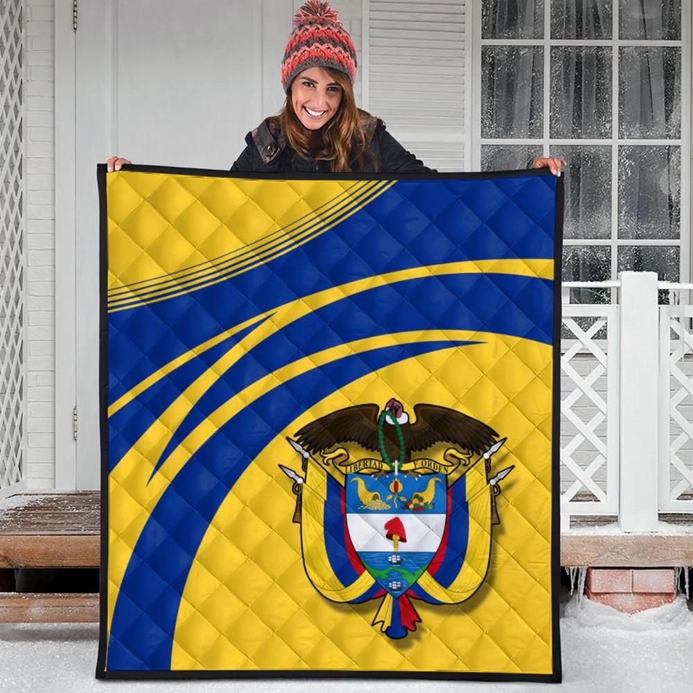 Colombia Coat Of Arms Premium Quilt Cricket RLT7