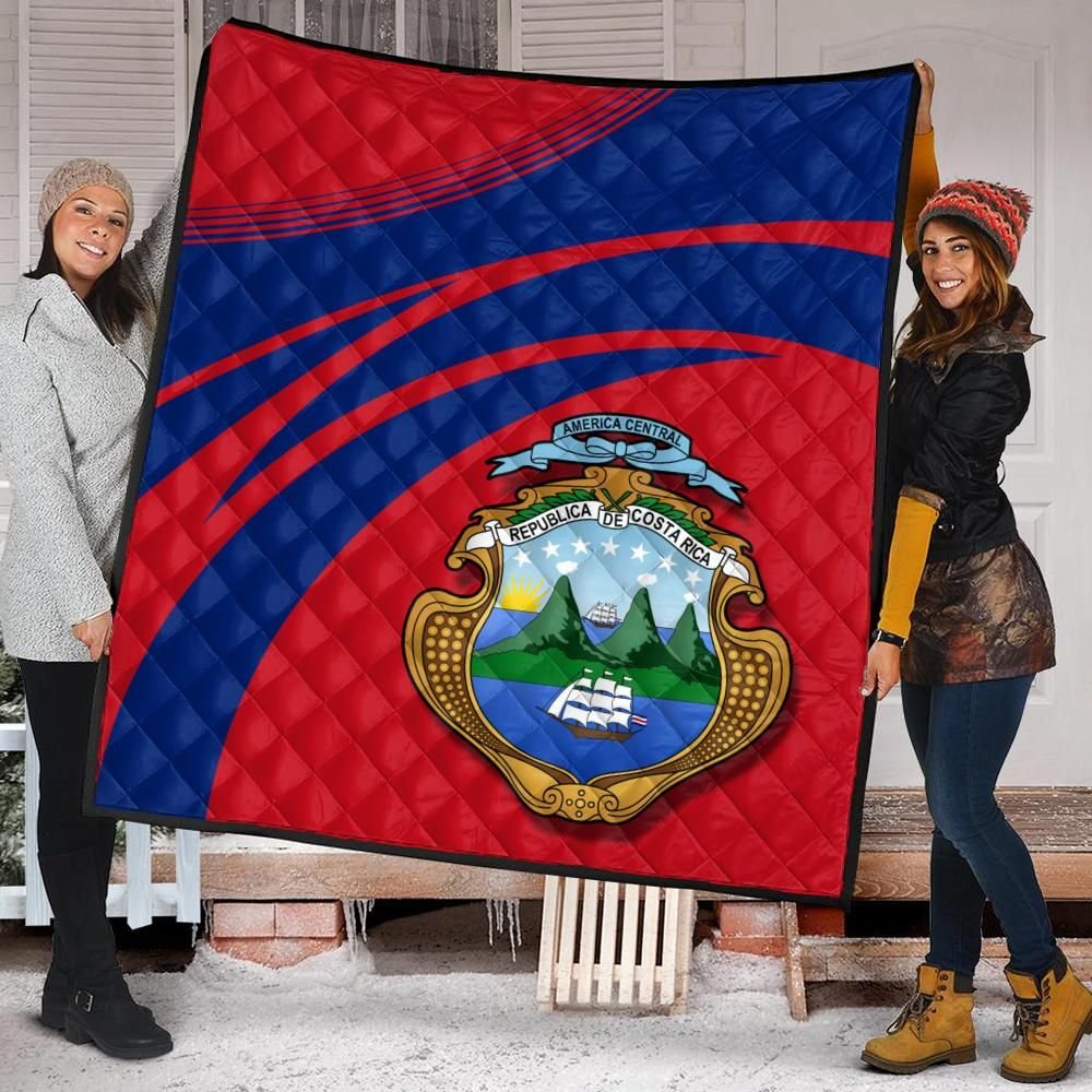 Costa Rica Coat Of Arms Premium Quilt Cricket RLT13