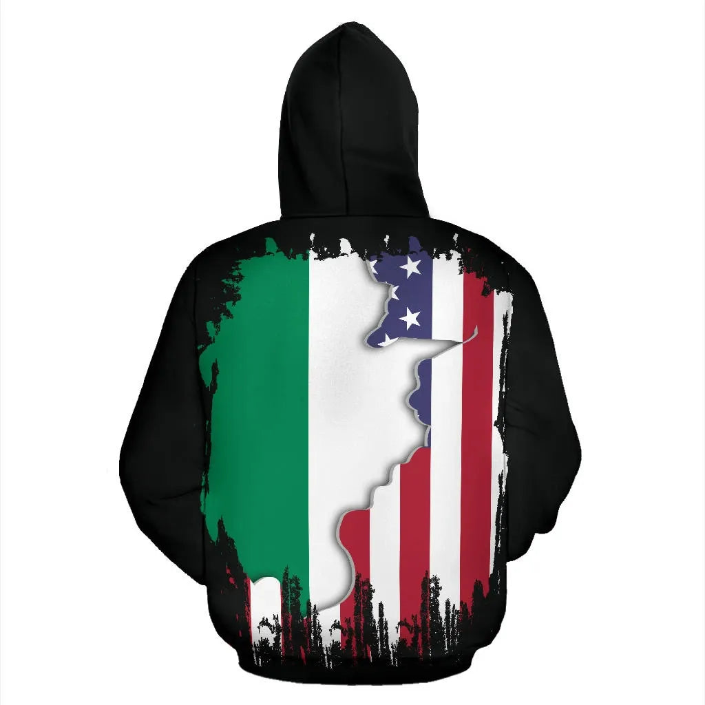 American Grown Nigeria Root Dna Zip Hoodie RLT8