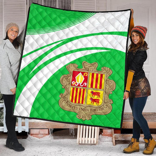 Andorra Coat Of Arms Premium Quilt Cricket RLT8