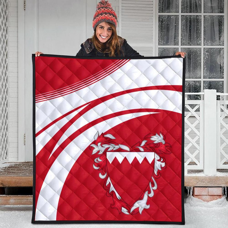 Bahrain Coat Of Arms Premium Quilt Cricket RLT8
