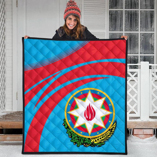 Azerbaijan Coat Of Arms Premium Quilt Cricket RLT8