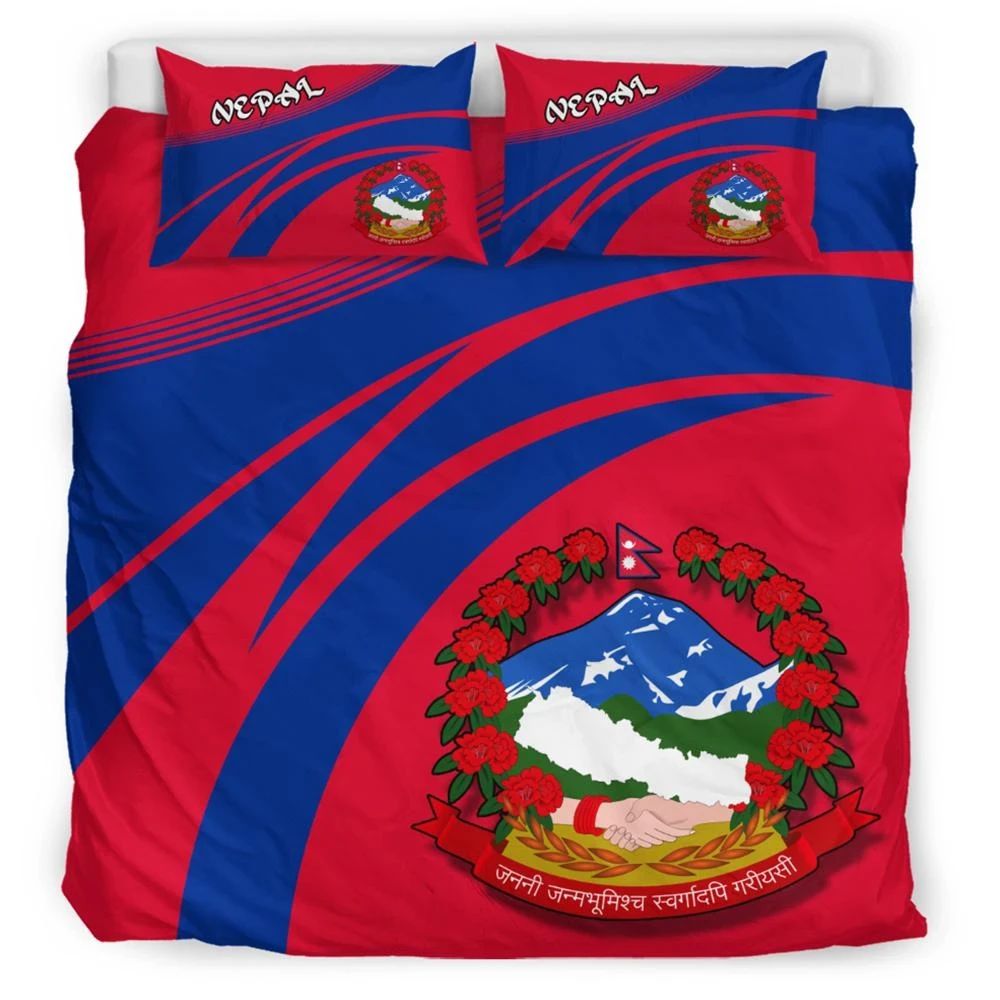 Nepal Coat Of Arms Bedding Set Cricket RLT7