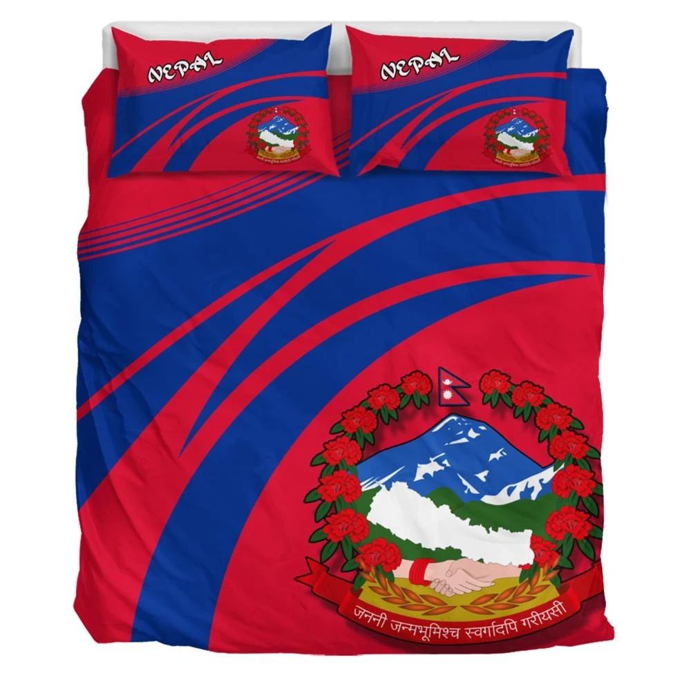 Nepal Coat Of Arms Bedding Set Cricket RLT7