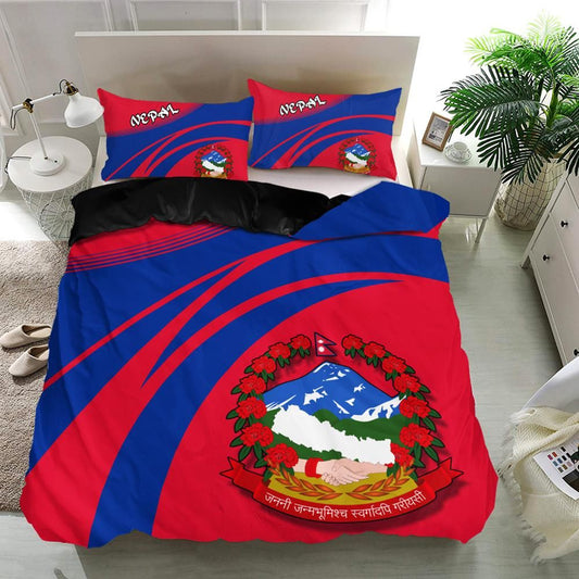 Nepal Coat Of Arms Bedding Set Cricket RLT7