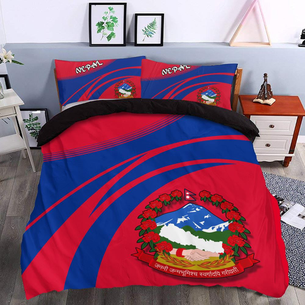 Nepal Coat Of Arms Bedding Set Cricket RLT7