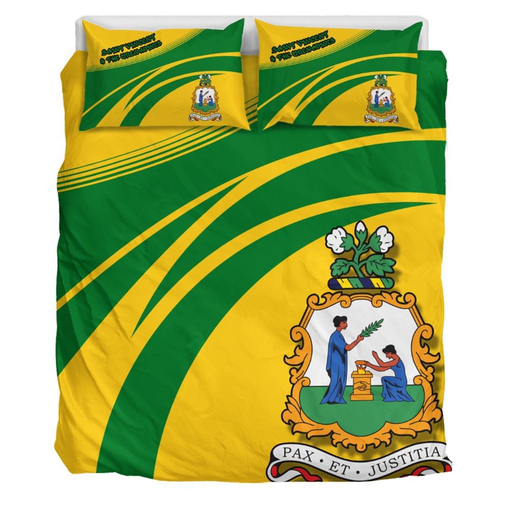 Saint Vincent and the Grenadines Coat Of Arms Bedding Set Cricket RLT13