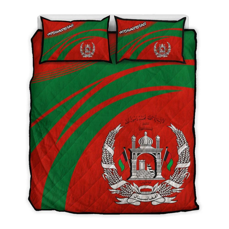 Afghanistan Coat Of Arms Quilt Bed Set Cricket RLT8