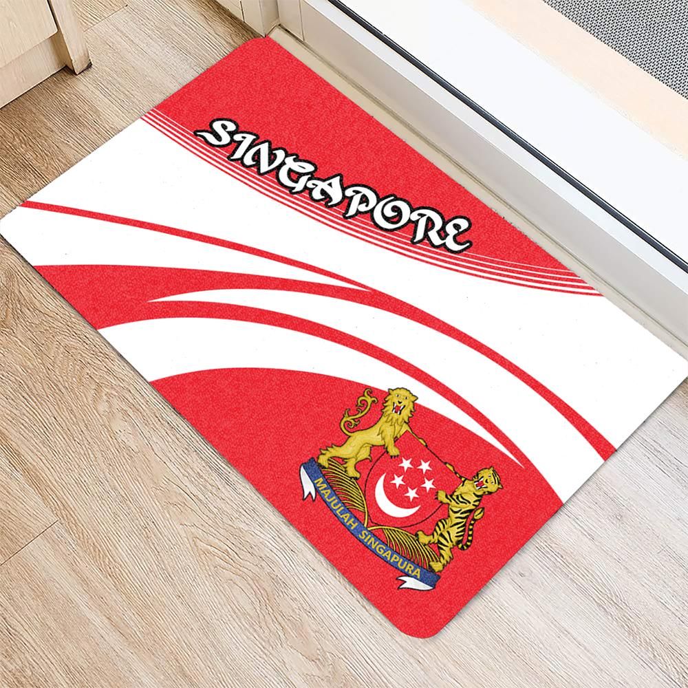 Singapore Coat Of Arms Door Mat Cricket RLT13