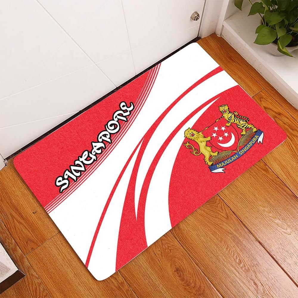 Singapore Coat Of Arms Door Mat Cricket RLT13