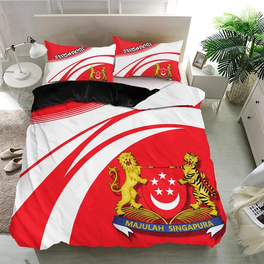 Singapore Coat Of Arms Bedding Set Cricket RLT13