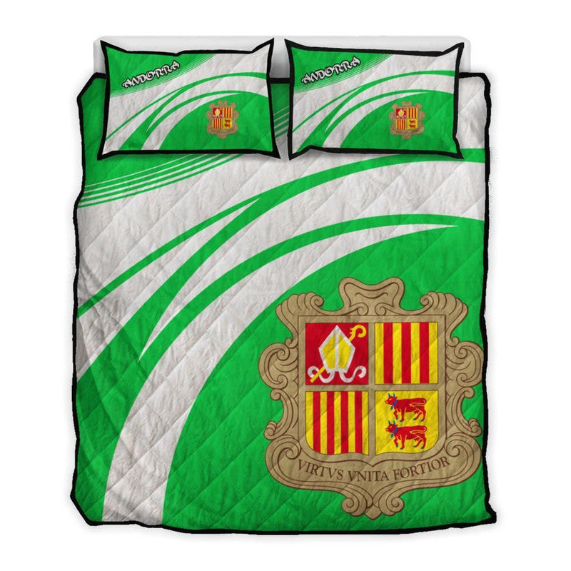 Andorra Coat Of Arms Quilt Bed Set Cricket RLT8