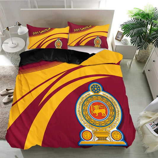 Sri Lanka Coat Of Arms Bedding Set Cricket RLT7