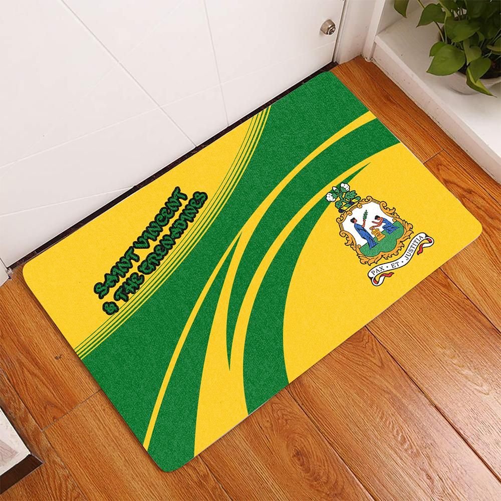 Saint Vincent and the Grenadines Coat Of Arms Door Mat Cricket RLT13