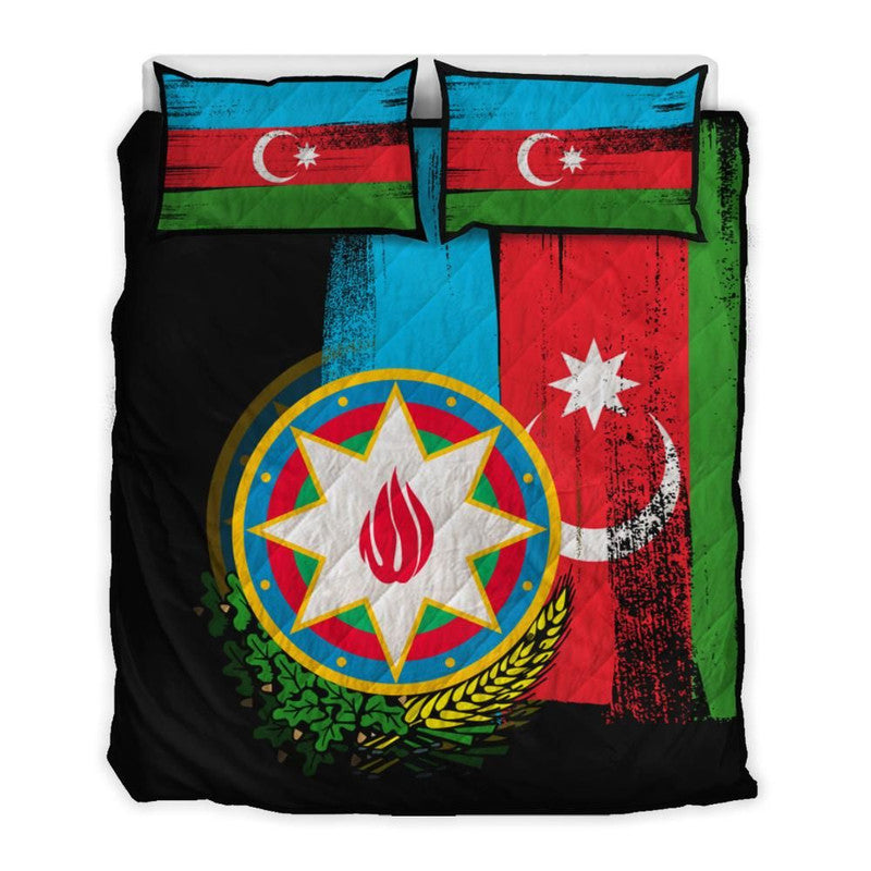 Azerbaijan Flag Quilt Bed Set Flag Style RLT8