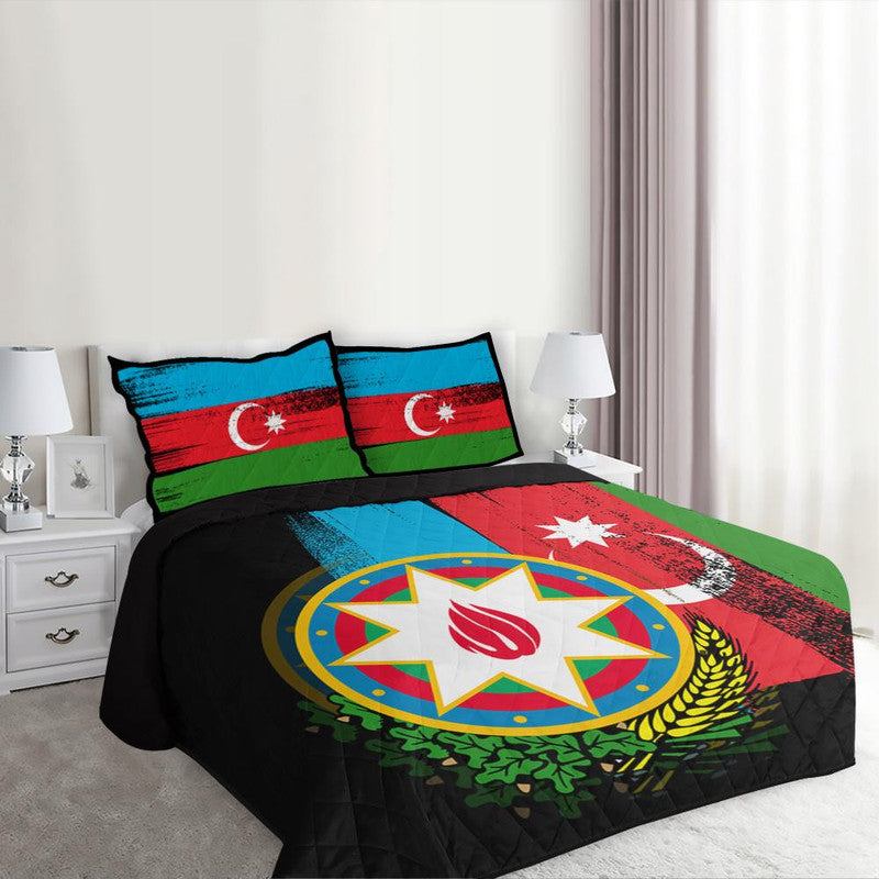 Azerbaijan Flag Quilt Bed Set Flag Style RLT8