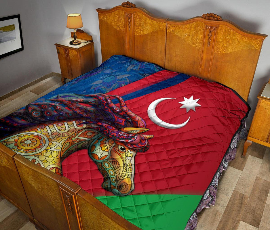 Azerbaijan Pride and Heritage Premium Quilt - Happy Independence Day RLT8