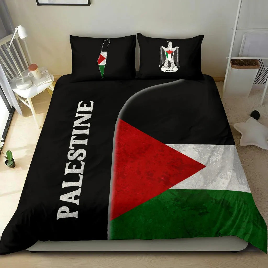Palestine Flag Bedding Set Coat Of Arms RLT13
