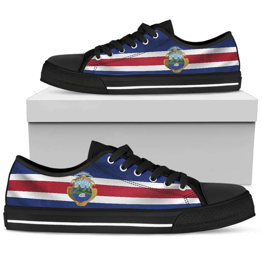 Costa Rica Waving Flag Low Top Shoes RLT13