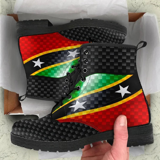 Saint Kitts and Nevis leatherBoots Saint Kitts and Nevis Flag RLT6