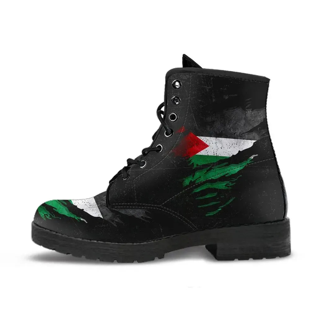 Palestine In Me Leather Boots Special Grunge Style RLT13