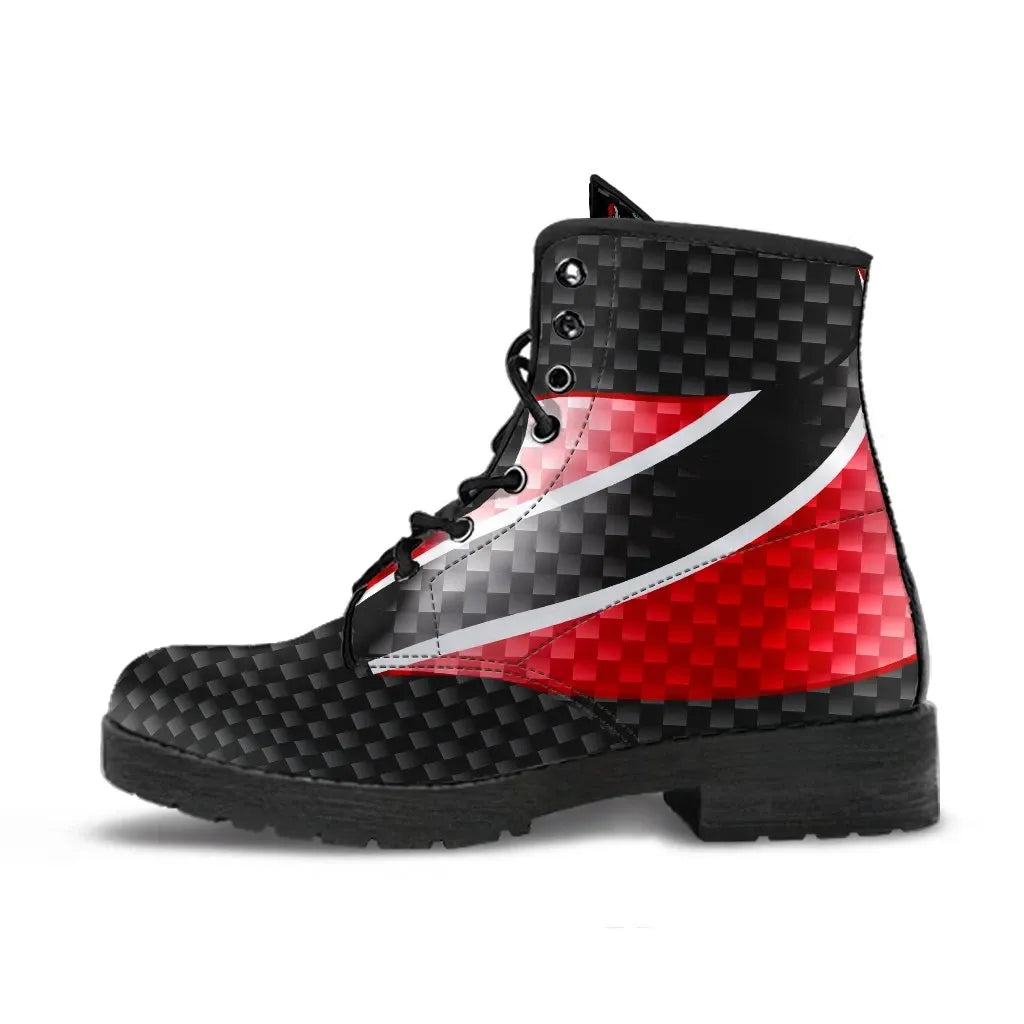 Trinidad and Tobago leather_Boots Trinidad and Tobago Flag RLT6