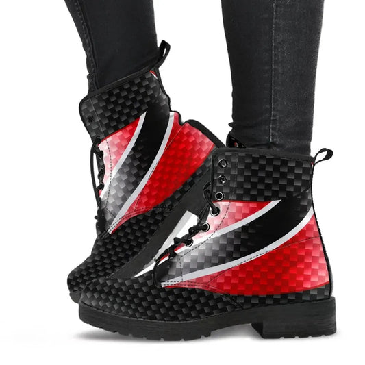 Trinidad and Tobago leather_Boots Trinidad and Tobago Flag RLT6