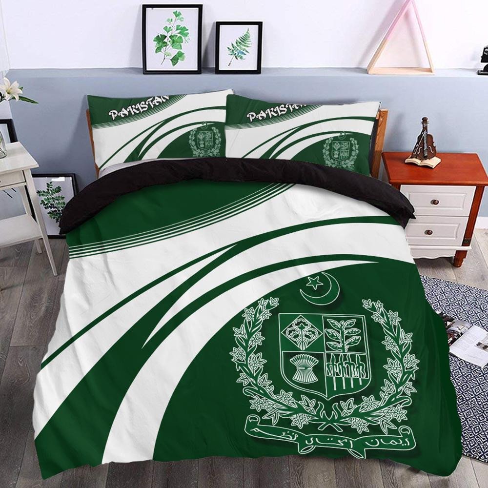 Pakistan Coat Of Arms Bedding Set Cricket RLT13