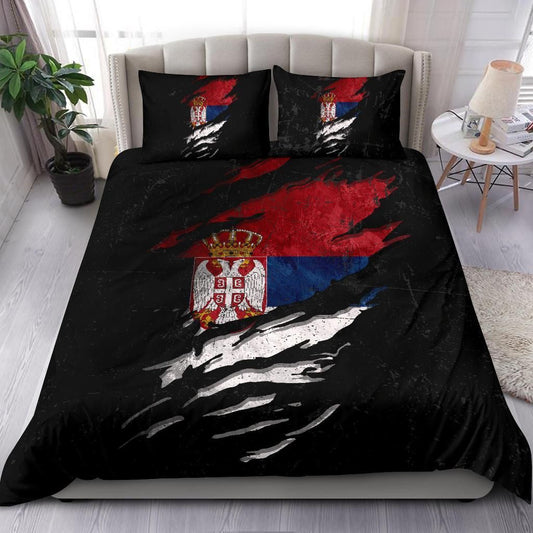 Serbia In Me Bedding Set Special Grunge Style RLT7