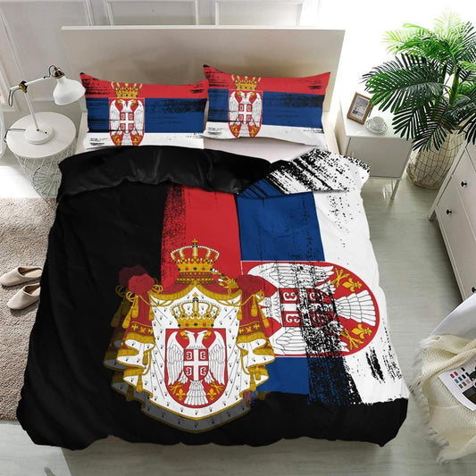 Serbia Flag Bedding Set Flag Style RLT7