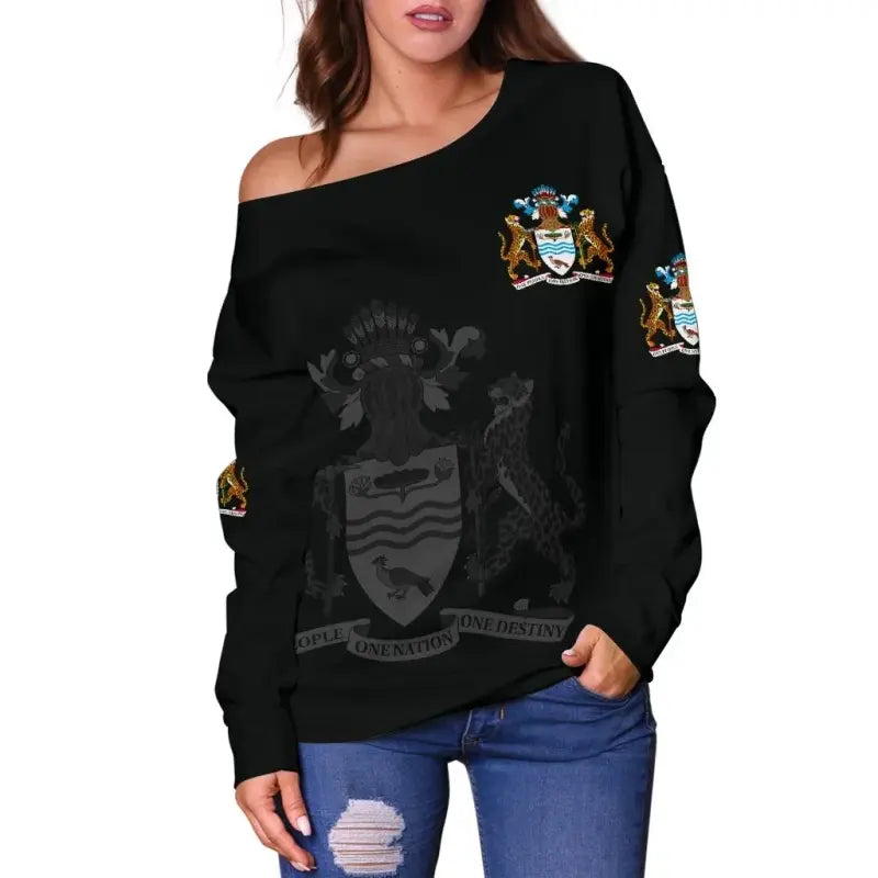 Guyana Womens Off Shoulder Sweater RLT8