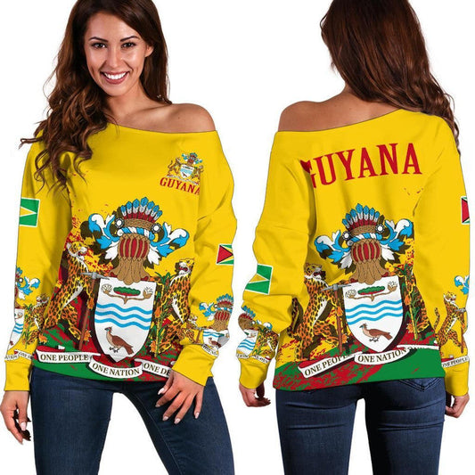Guyana Special Womens Off Shoulder Sweater RLT8