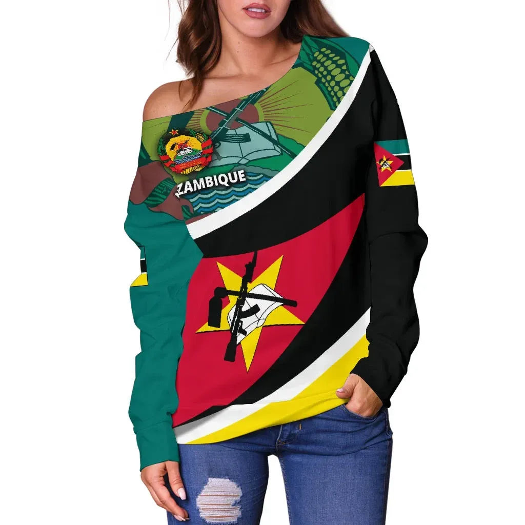 Mozambique Off Shoulder Sweater Road to Hometown RLT7
