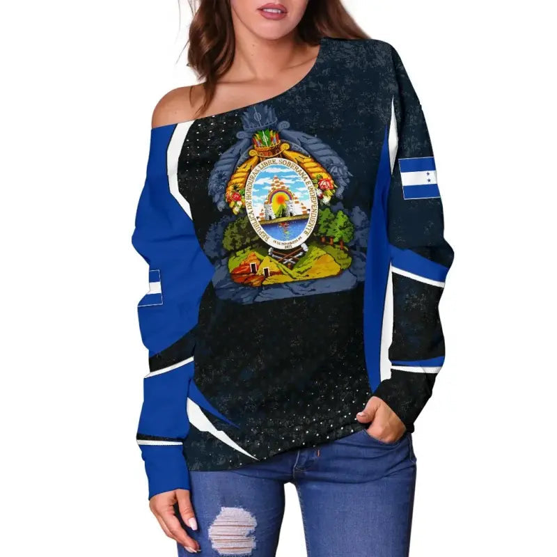 Honduras Off Shoulder Sweater, Honduras Spirit RLT8