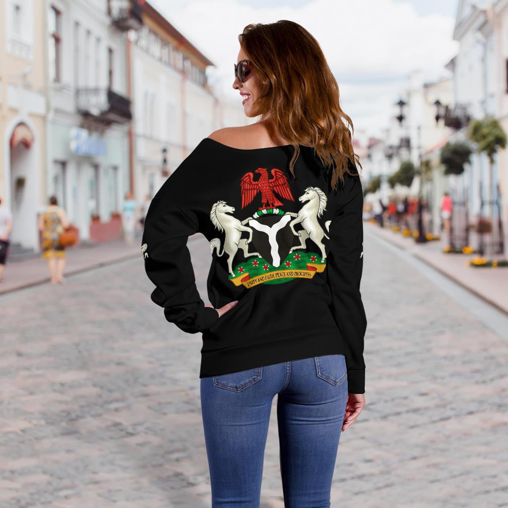 Nigeria Womens Off Shoulder Sweater RLT8