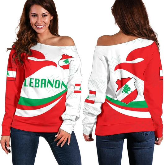 Lebanon Women Off Shoulder Sweater Proud Version RLT6