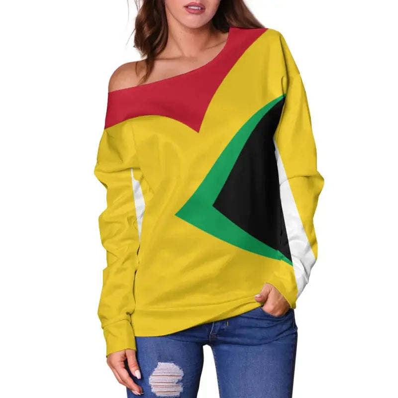 Guyana Off Shoulder Sweater Babarian (Yellow) RLT8