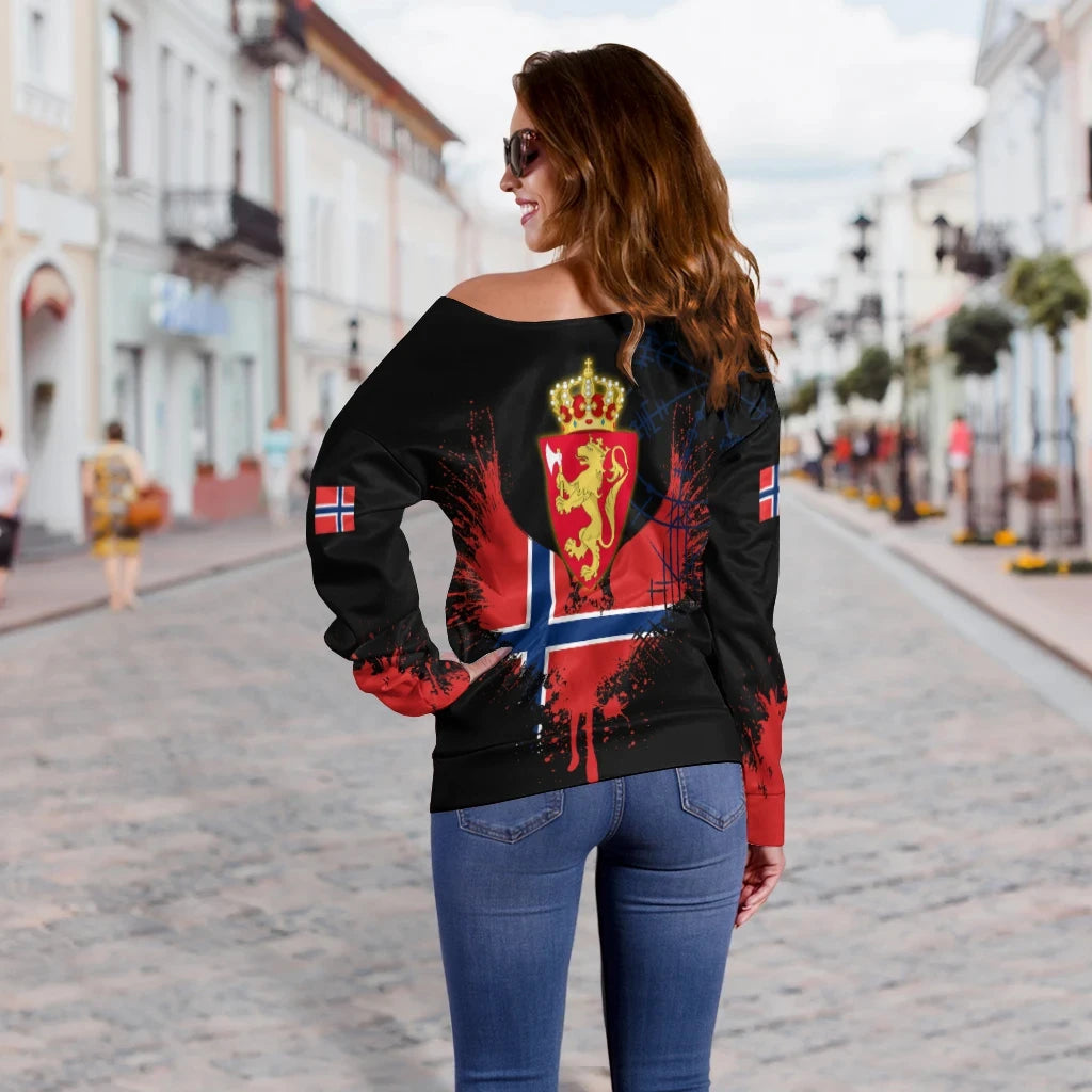 Norway Women's Off Shoulder Sweater Wings Of Norway RLT7