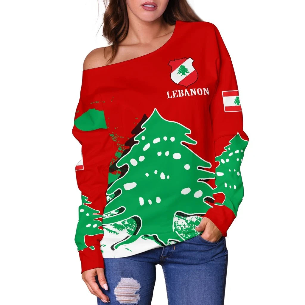 Lebanon Special Off Shoulder Sweater RLT6