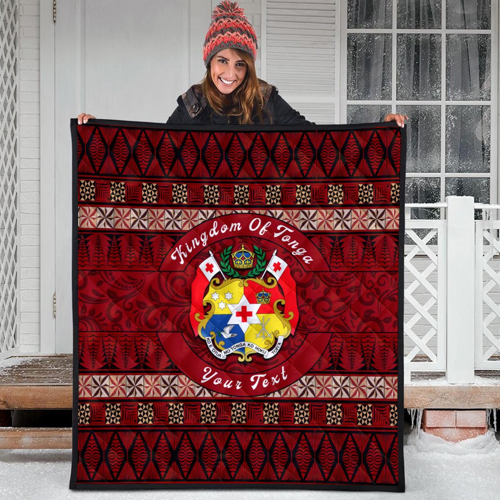 (Custom Personalised) Wonder Print Shop Home Set - Tonga Ngatu Circle Premium Quilt LT10