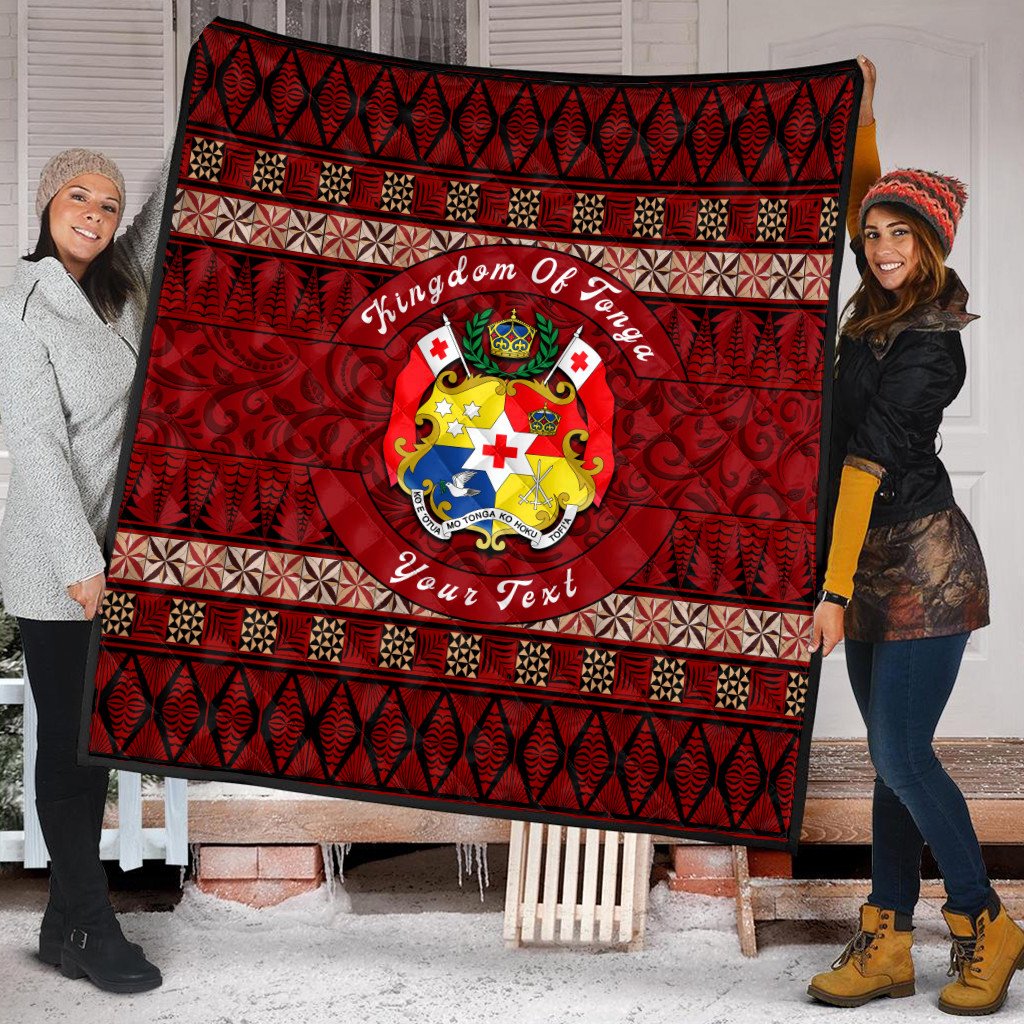 (Custom Personalised) Wonder Print Shop Home Set - Tonga Ngatu Circle Premium Quilt LT10