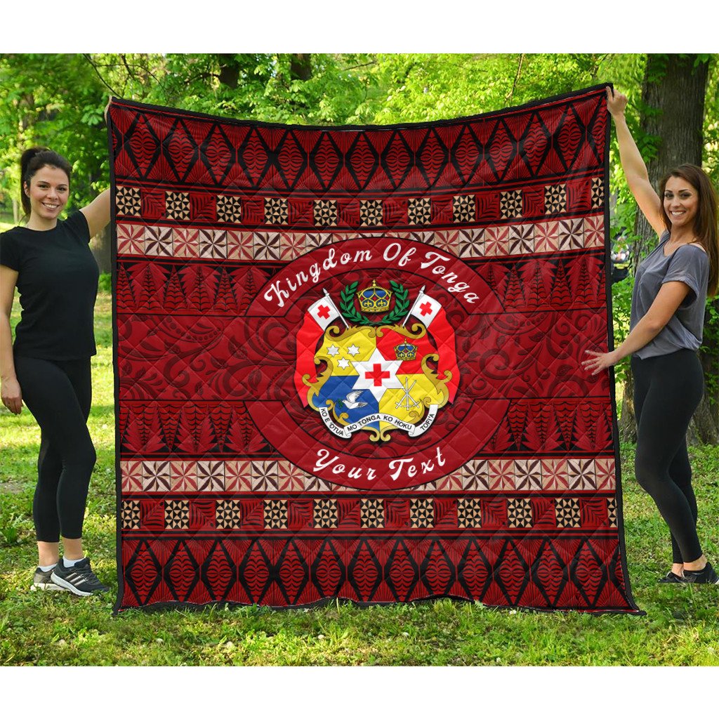 (Custom Personalised) Wonder Print Shop Home Set - Tonga Ngatu Circle Premium Quilt LT10