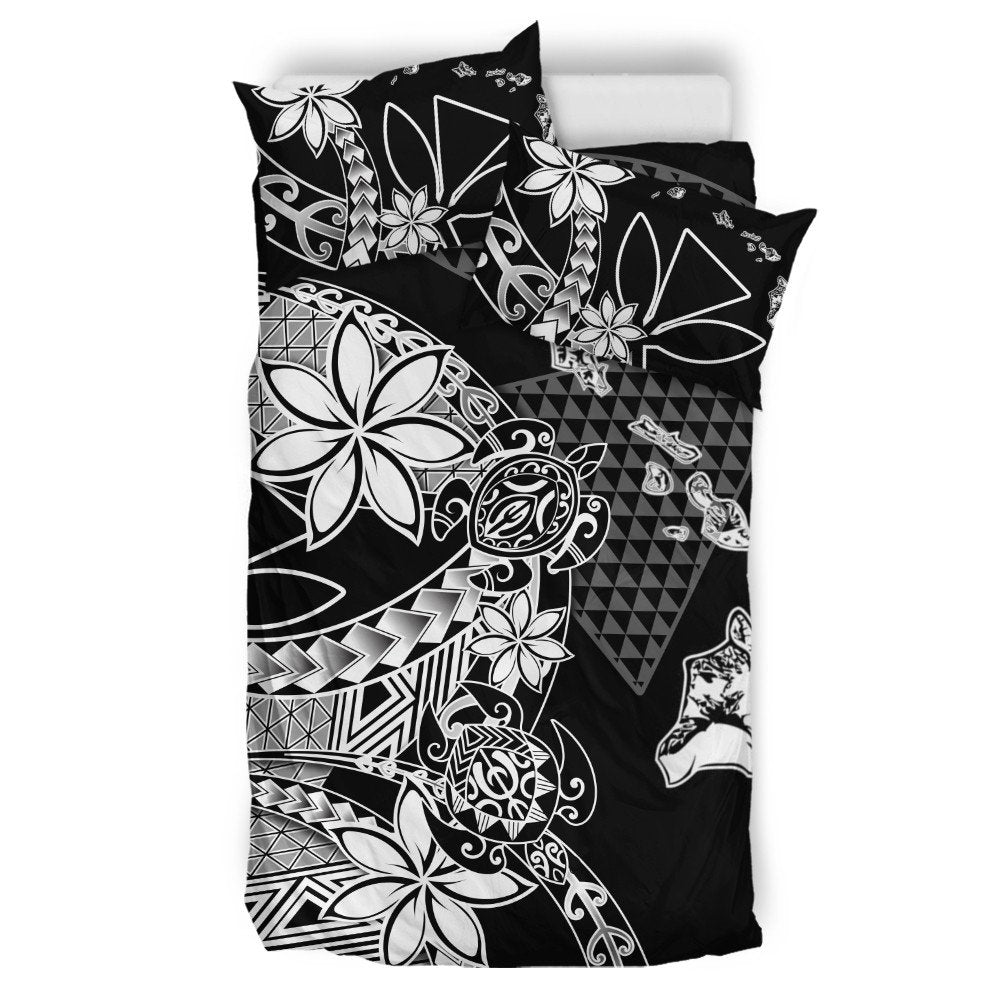 Polynesian Home Set Kanaka Black Kakau Hawaiian Bedding Set Duvet Cover and Pillow Cases LT10